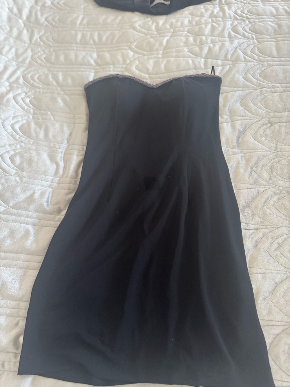 Mango Black Strapless Bustier Dress